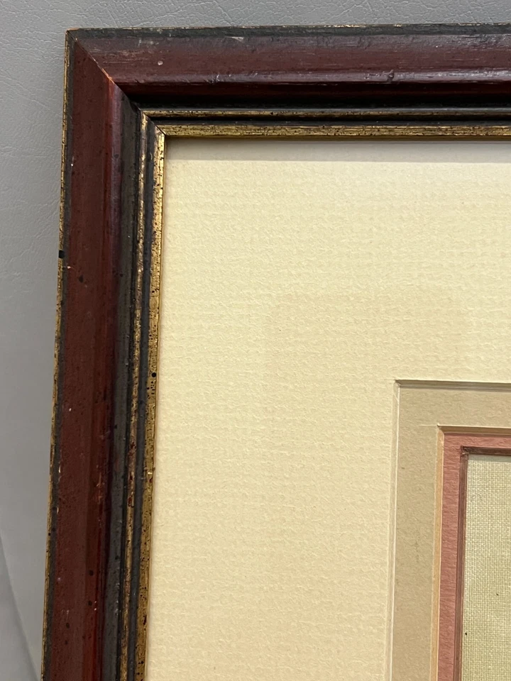 Dibujo a tinta sepia original Jorge Imana Garrón, niño con amapola, firmado, enmarcado Foto 4 de 4