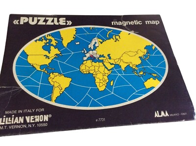 Vintage Lillian Vernon Magnetic World Puzzle #7731