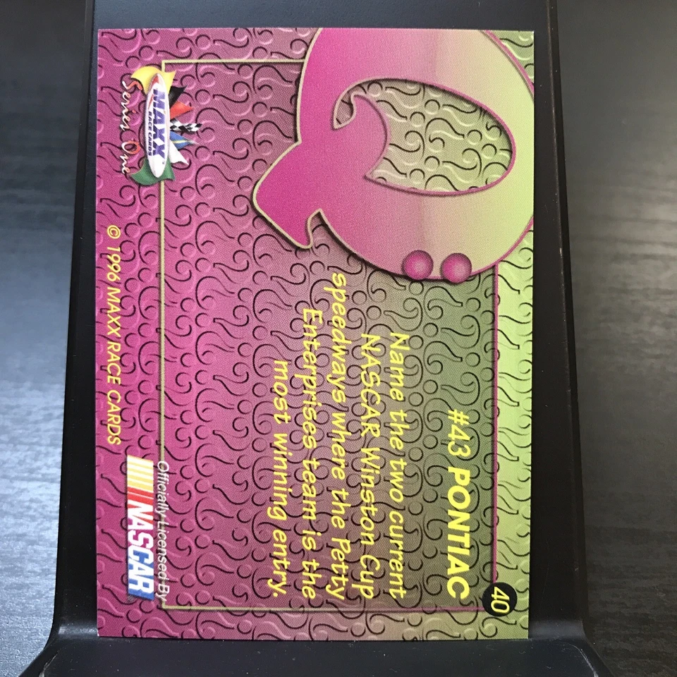 1996 Maxx #40 Bobby Hamilton's Car - Image 2 of 2