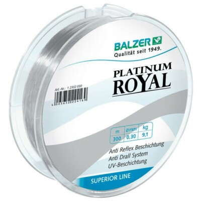 (0,04 /m) Balzer Platinum Royal 150m / 300m High Tech Monofile Anti Drall Schnur