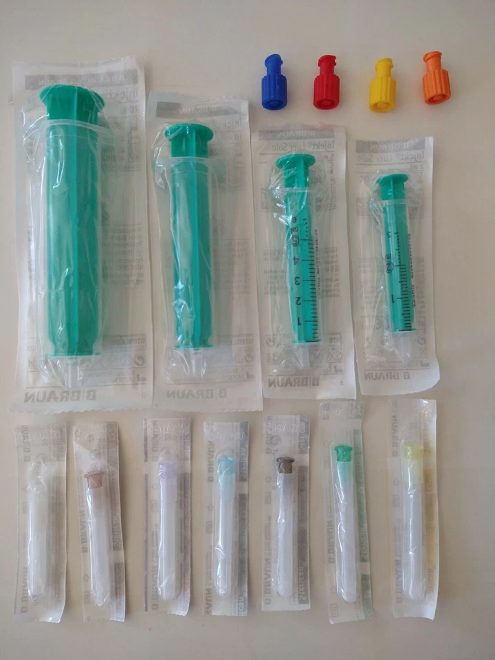 Sets Einmalspritzen B.Braun (steril),Kanülen Sterican (steril),Stopfen(unsteril)