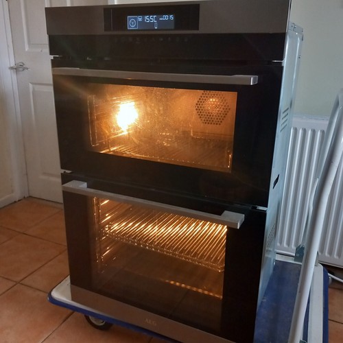 AEG DCK731110M Built in Electric Double Oven Stainless Steel. Unused eBay