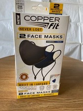 NEW 4 2-Packs COPPER Fit Face Masks with Lanyards