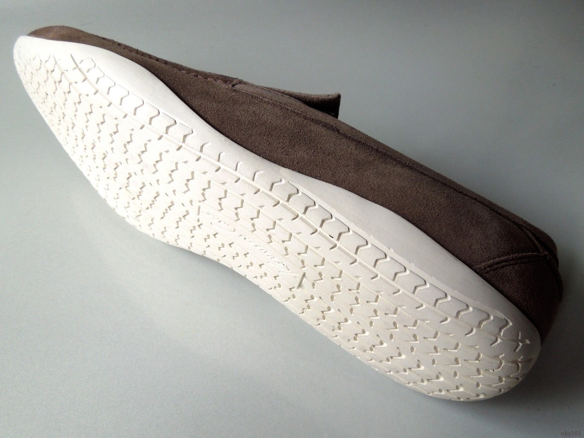 KENNETH COLE mens taupe gray suede slip-on loafers 13 