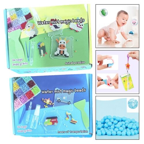 DIY Art Crafts Toys Set 2400 Handmade MagicWaterFuse Beads with Accessories - Picture 1 of 25