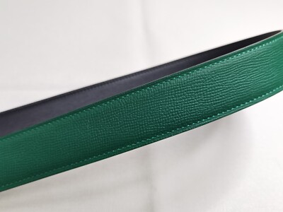 32mm Belt Reversible Leather Luxury Customized Belt Strap Epsom Green/Black