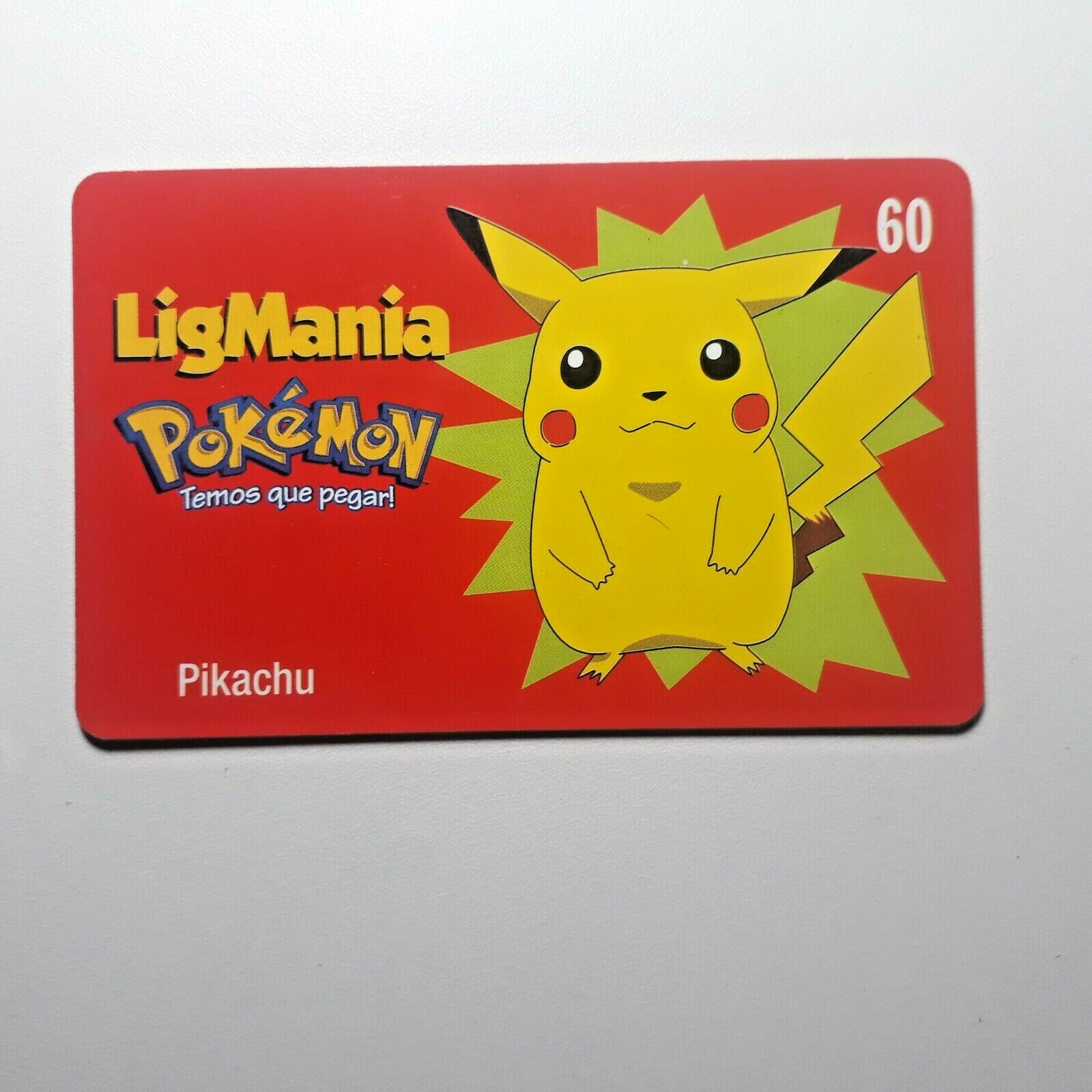 Pikachu Phone Card Pokemon Rare Ligmania 1/30 - Brazil 2000