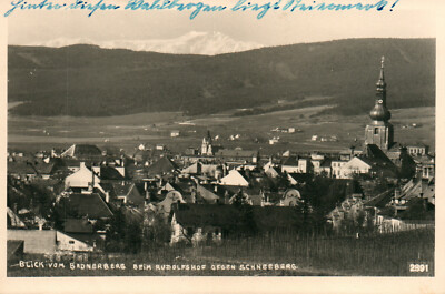 Postcard * view from Badnerberg near Rudolfshof against Schneeberg (AB) 20407