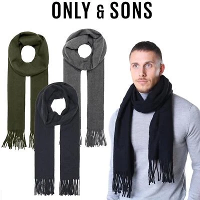 Only & Sons Mens Onscarlo Noos Wool Scarf - Luxurious Winter Fashion for Men