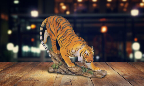 6"H Orange Bengal Tiger Wild Cat Animal Figurine Room Decor - Picture 1 of 1