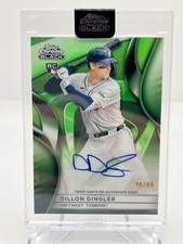 2025 TOPPS CHROME BLACK DILLON DINGLER 20/99 GREEN REFRACTOR AUTO CBA-DD TIGERS