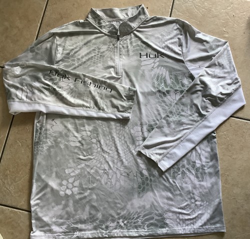 Chemise De Pêche Huk Homme - Taille S - Manches Longues - Bleue - Occasion