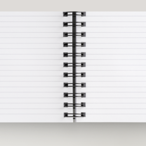 A5 floral themed notebook, black wire bound, lined 100 pages (50 sheets) - Picture 3 of 5