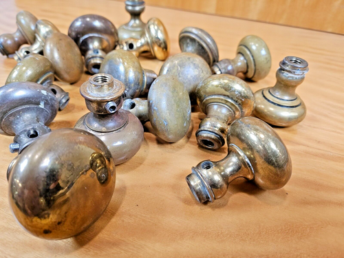 19 Antique Door Knob Vintage Ornate Brass Handle - Picture 3 of 5