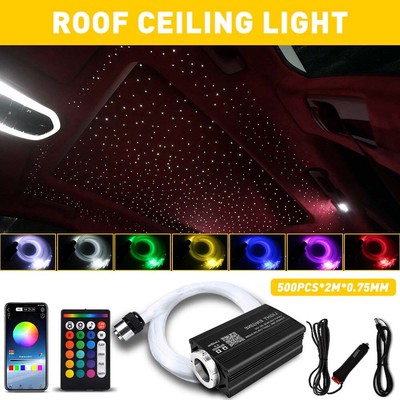 500pc Fiber Optic LED Car/Home Headliner Roof Ceiling 12W RGBW Star Light Kit