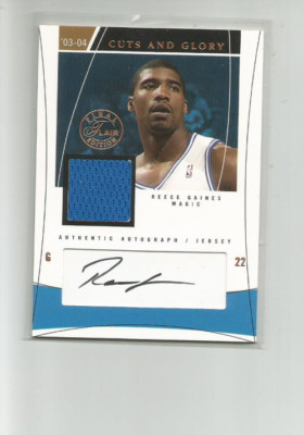 2003-04 FLAIR FINAL EDITION CUTS AND GLORY AUTOGRAPHS #RG REECE GAINES 019/100