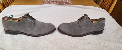 Allen Edmonds Barrett Grey Suede Cap Toe 9.5D made in USA | eBay