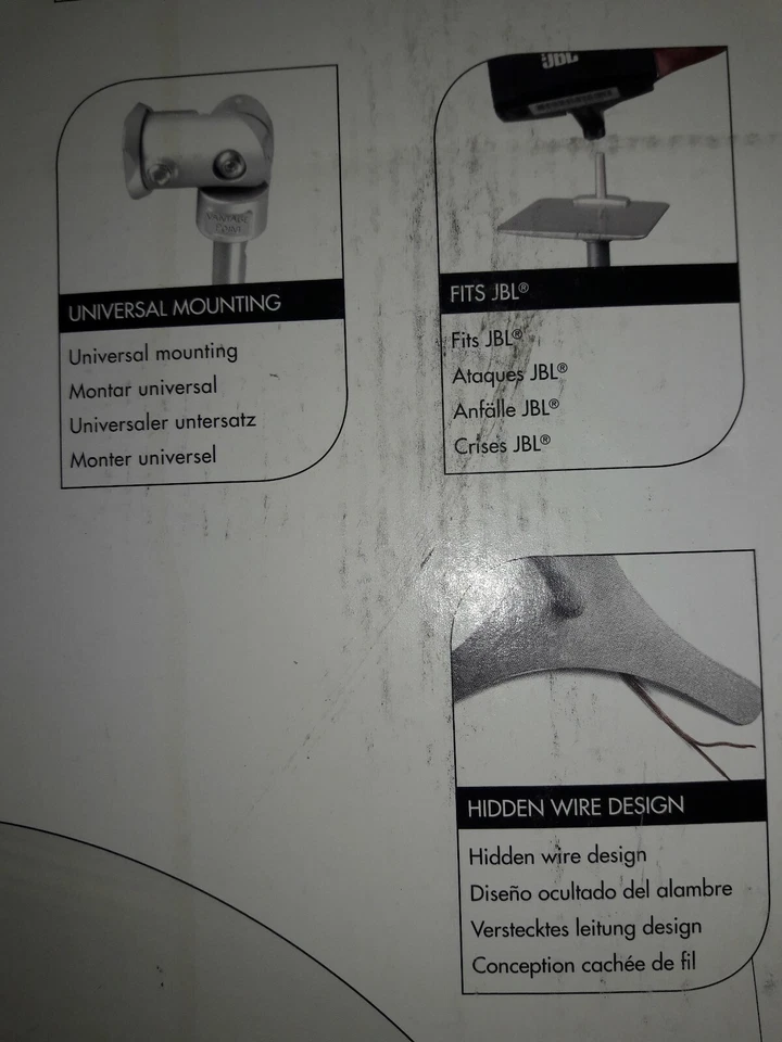 Vantage Point SATP-S Speaker Mounts (2) Silver. - Image 4 of 4