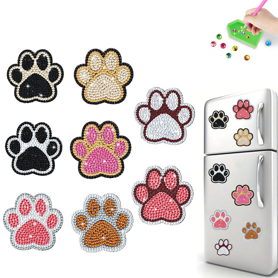 8Pcs Special Shape Bouquet Fridge Stickers Diamond Painting