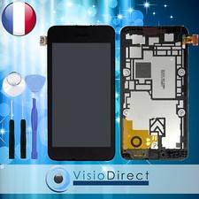 Ecran vitre complet sur chassis pour Nokia Lumia 530 noir + outils