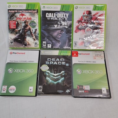 XBox 360 Game Lot/6 GAMES/ COD:Ghosts, Far Cry 3, Dead Space 2, etc.
