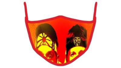 Cobra Kai Gesichtsmaske Strike First Strike Hard No Mercy Karate Kampfsport Maske .