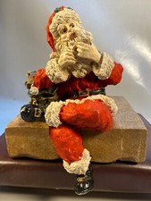 Vintage Solid SANTA CLAUS Shelf Sitter Christmas Figurine