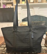 Coach Signature Canvas Black Diaper Bag/Carryall Ex-Large