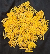 110 Knex Yellow Connectors 5 Position - Standard K'nex Parts Lot New Condition