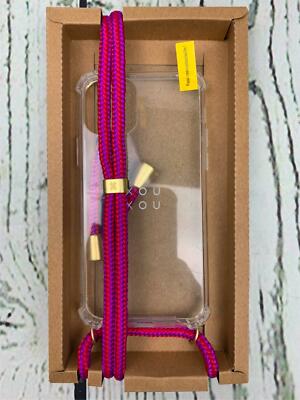 Xouxou Smartphone Necklace for iPhone 11 Pro Case with Cord Strap in Circus Pink