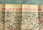 vintage 1961 CIVIL WAR BATTLEFIELD MAP repro 15-3/4 X 14-3/4" ANTIQUED PARCHMENT