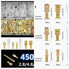 Automotive Electrical Wire Connectors Kit Male Female Spade Terminal Set 450pcs