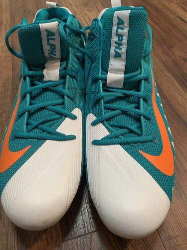 Nike Alpha Menace Pro Low Miama Dolphins Fußballschuhe AJ6606-103 Größe 16 - Bild 3 von 7