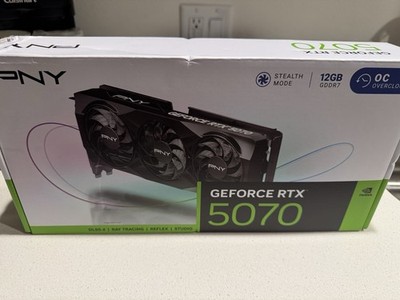 PNY NVIDIA GeForce RTX 5070 Overclocked 12GB GDDR7 PCIe 5.0 x16