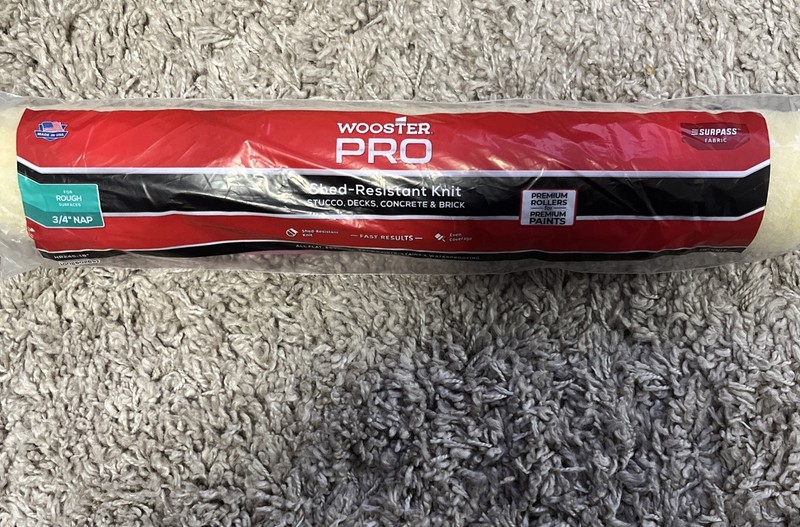18” Wooster Pro Shed-Resistant Knit High-Density Fabric Roller Cover 18" x 3/4"