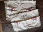 Beautiful Handmade Cross-stitch Cotton Placemat Set of Eight Crocheted Borders — photo 3
