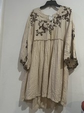 UNCLE FRANK Dress 3/4 sleeves size Large Brand New