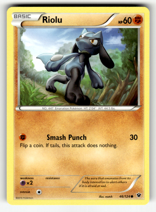 Riolu (46) 46/124 Normal Common XY - Fates Collide LP