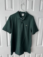 Lacoste Green Polo Shirt Men  s 3XL 100 Cotton  Quiet Luxury  Golfing