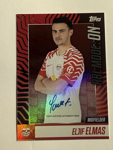 Topps Eljif Elmas RB Leipzig Teamset Autograph /10