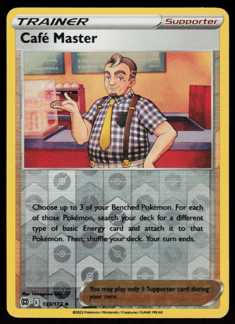 Cafe Master 133/172 Uncommon Brilliant Stars Pokemon Reverse Holo Lightly Played