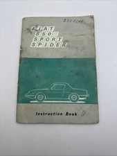 Fiat 850 Sports Spider First Edition Manual 1969 Fiat 850 Sports Spider First Edition Manual 1969