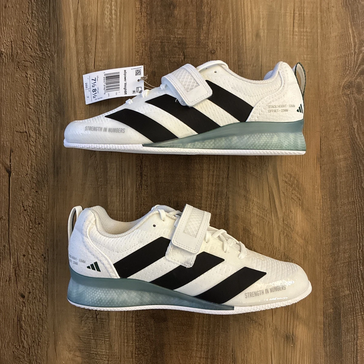 Adidas Adipower Weightlifting 3 White Black Collegiate Green for