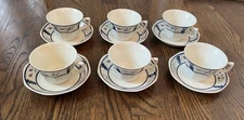 Breakfast Cups & Saucers Lancaster by ADAMS CHINA Tea Coffee - Set Of 6