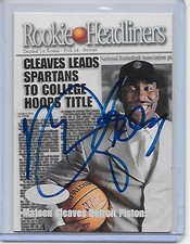 Basketball Card IP auto NBA MATEEN CLEAVES Detroit Pistons 00-01 Hoops Hot Prosp