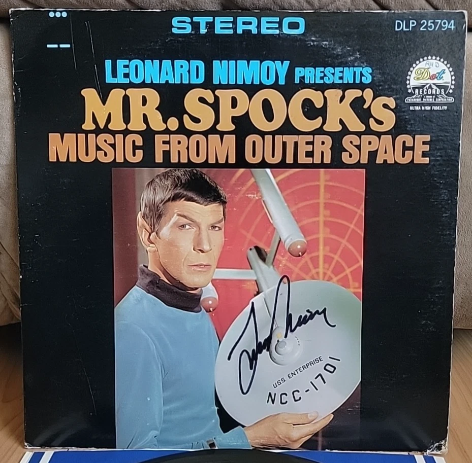 SIGNED Leonard Nimoy Presents Mr. SPOCK Music from Outlet Space LP Vinyl - READ - Image 2 of 4