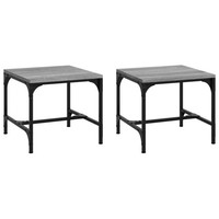 Beistelltische 2 Stk. Grau Sonoma 40X40X35 Cm Holzwerkstoff