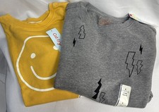 Kids Cat  Jack Lot Of 2 Crewneck Sweatshirts L 10/12 NEW 