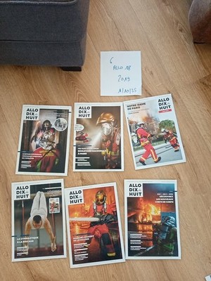 Konvolut 6 Zeitschriften/Zeitschriften-allo 18 zehn acht-FEUERWEHR-2019/Feuerwehrsoldaten/Feuerwehr