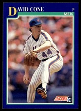 1991 Score David Cone New York Mets #549